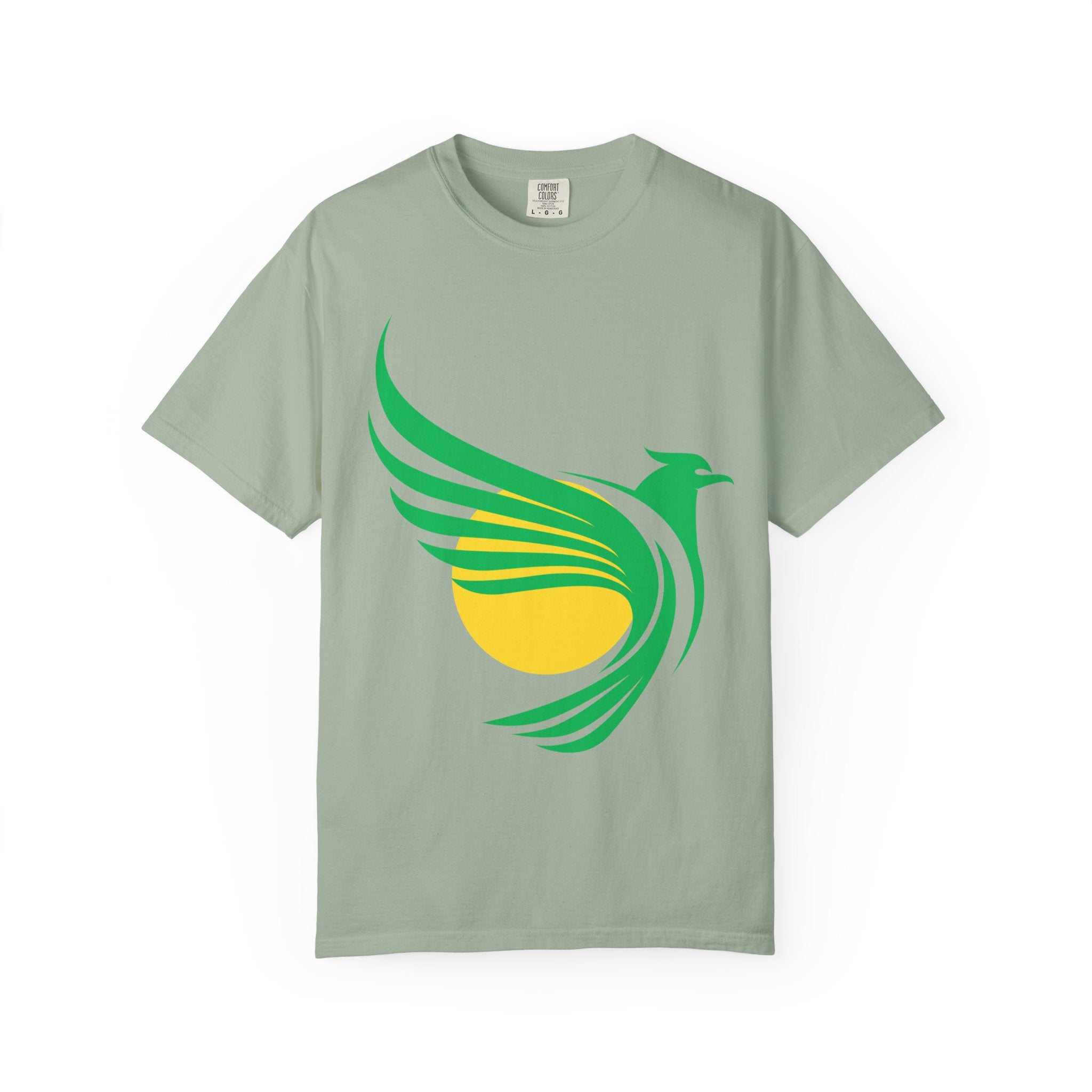 Green Hummingbird Logo T-Shirt — Minimal Nature Graphic Tee