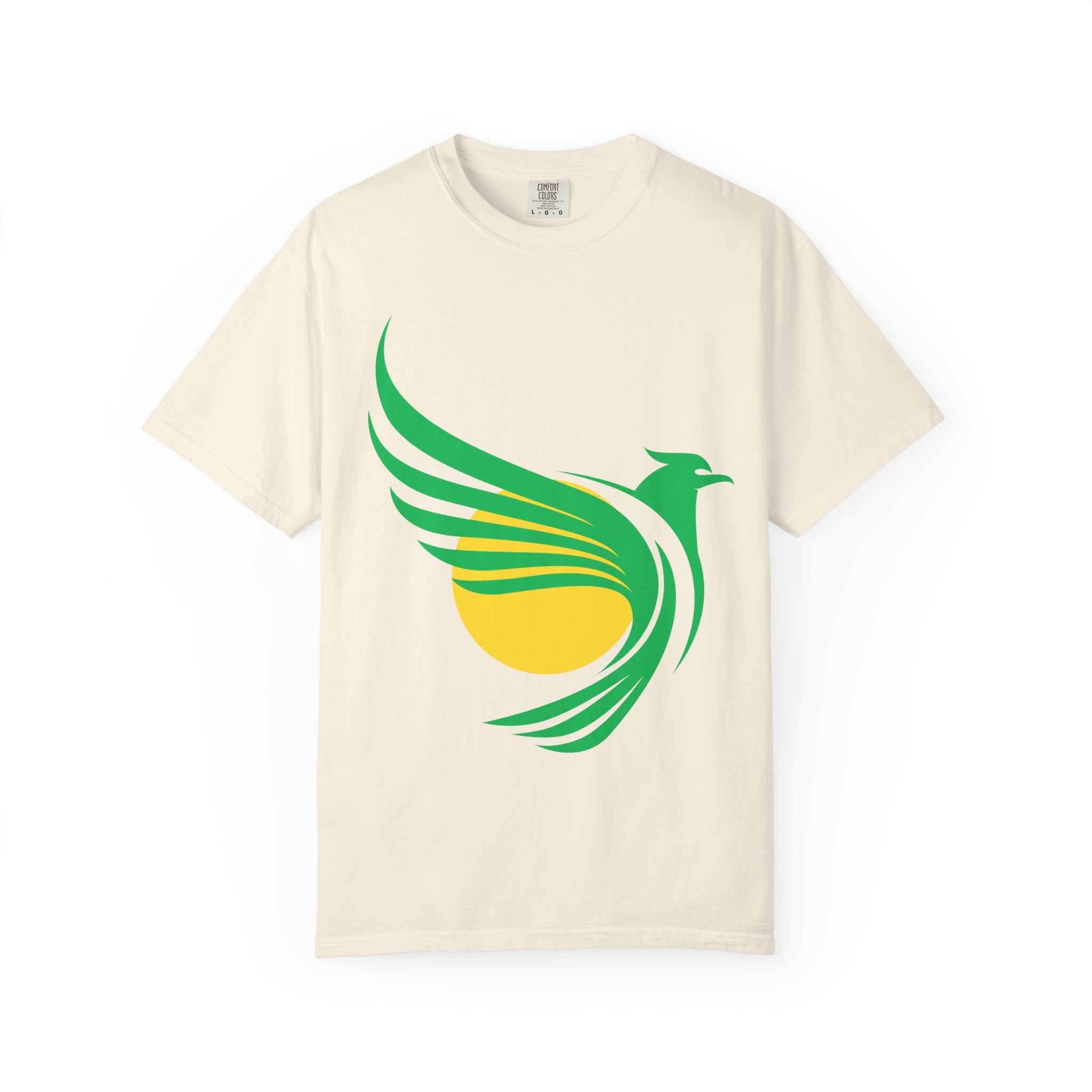 Green Hummingbird Logo T-Shirt — Minimal Nature Graphic Tee