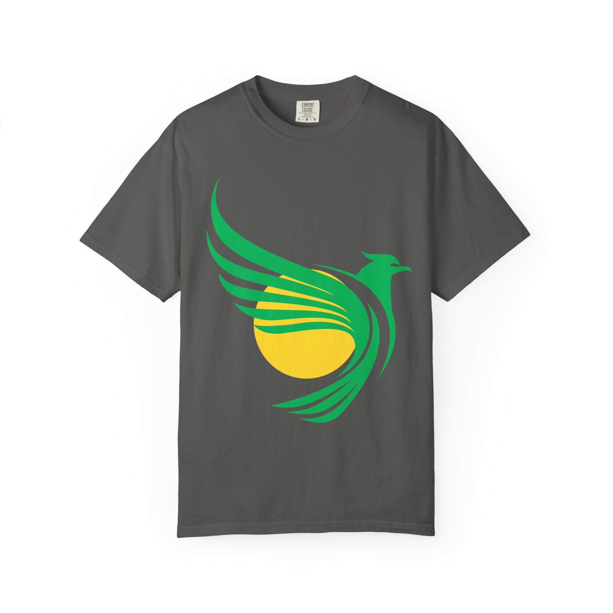 Green Hummingbird Logo T-Shirt — Minimal Nature Graphic Tee