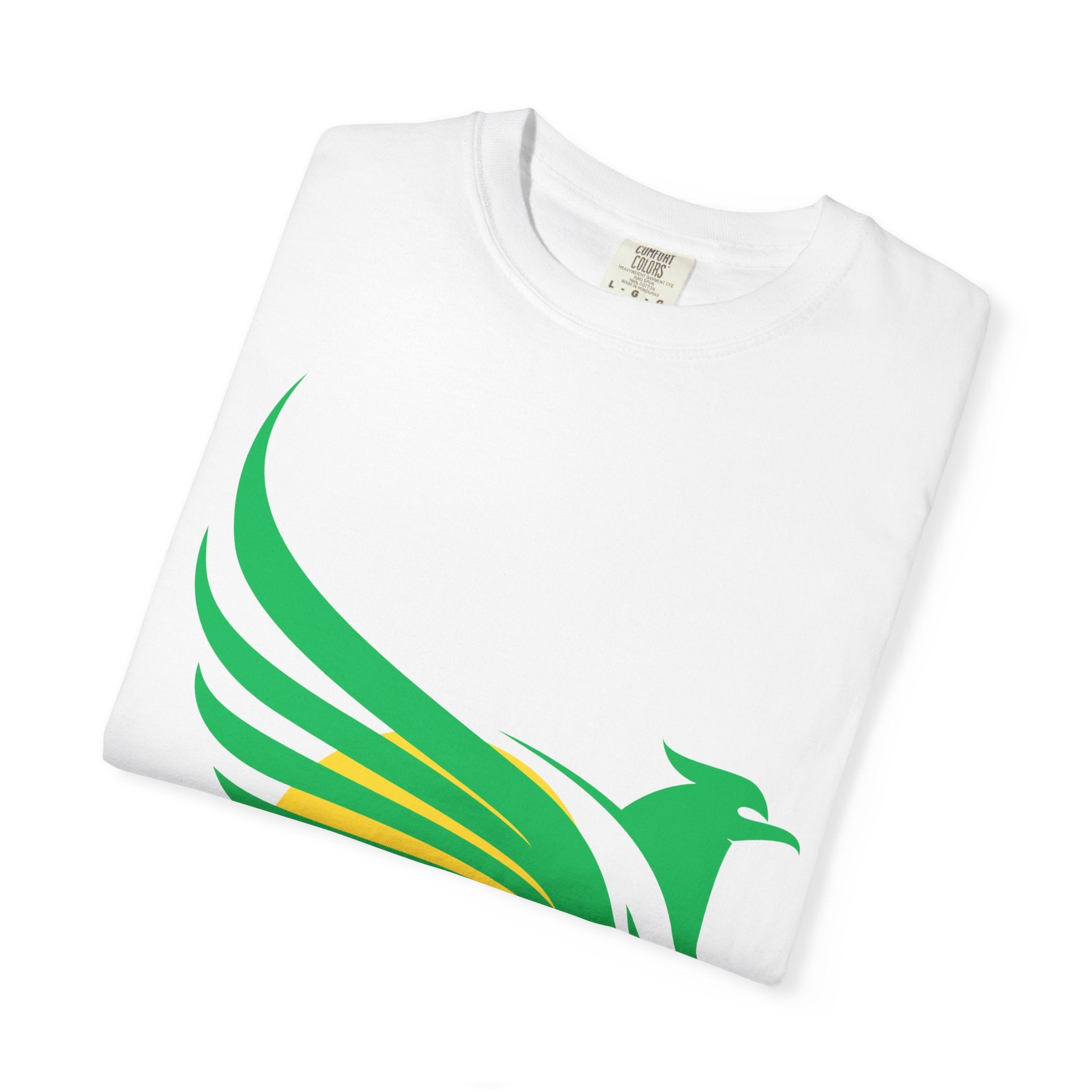 Green Hummingbird Logo T-Shirt — Minimal Nature Graphic Tee