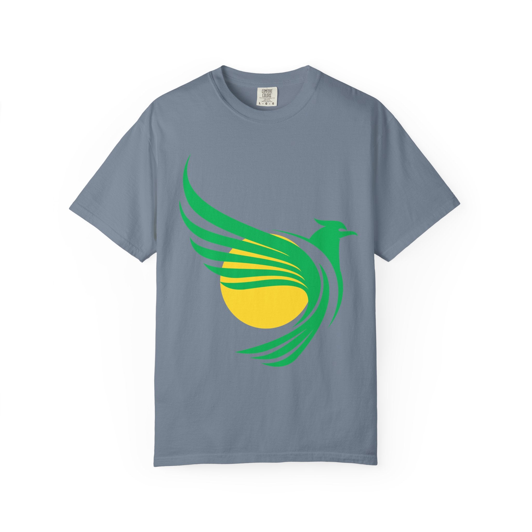 Green Hummingbird Logo T-Shirt — Minimal Nature Graphic Tee