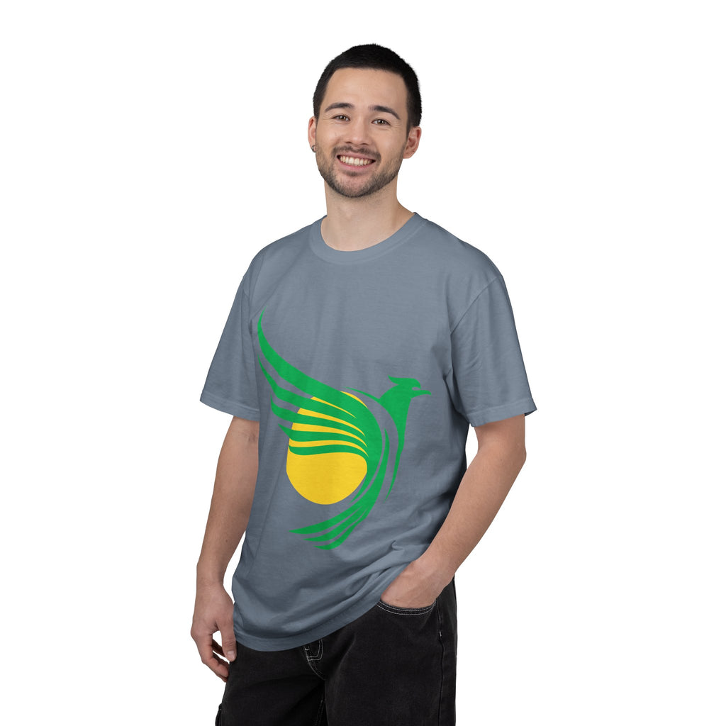 Green Hummingbird Logo T-Shirt — Minimal Nature Graphic Tee