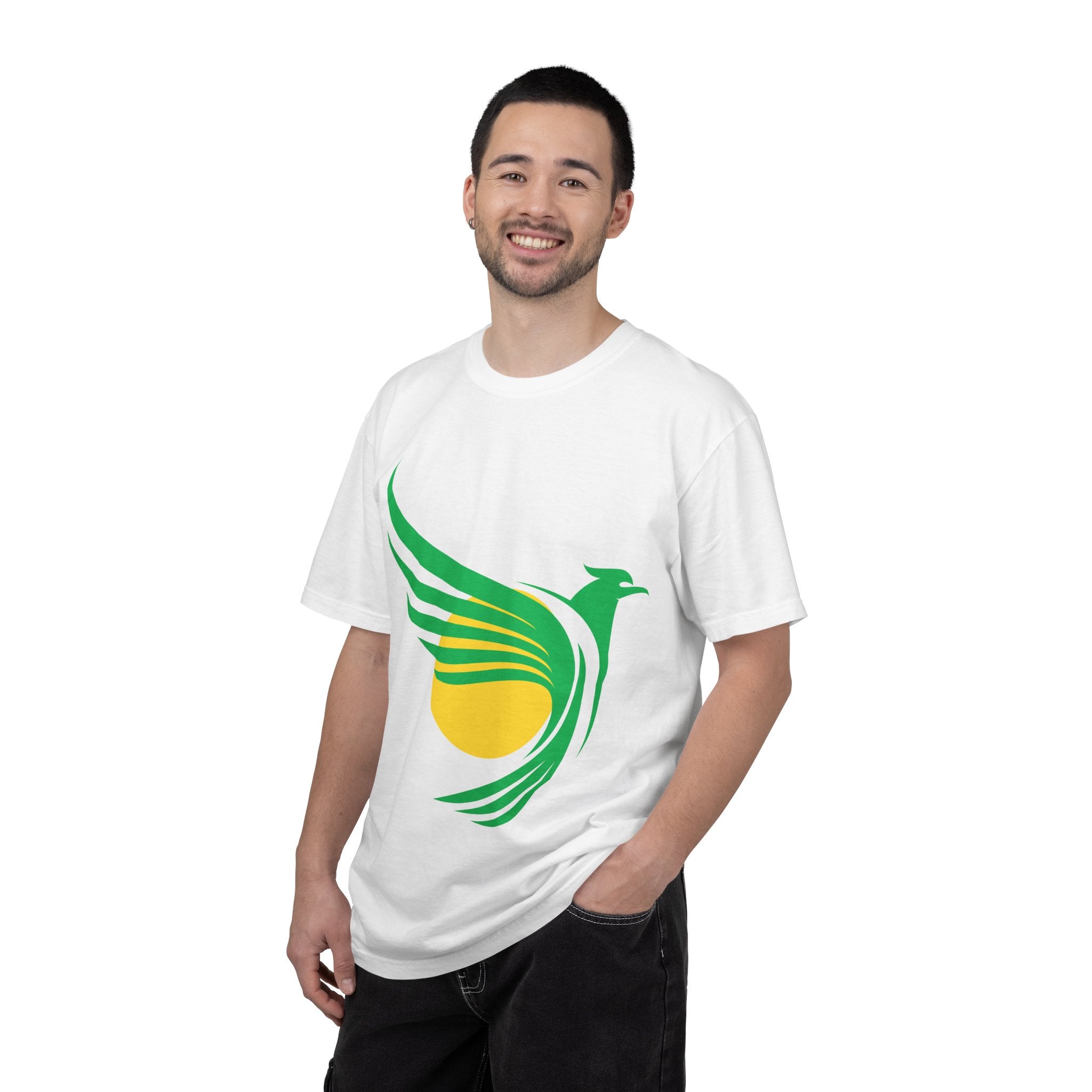 Green Hummingbird Logo T-Shirt — Minimal Nature Graphic Tee