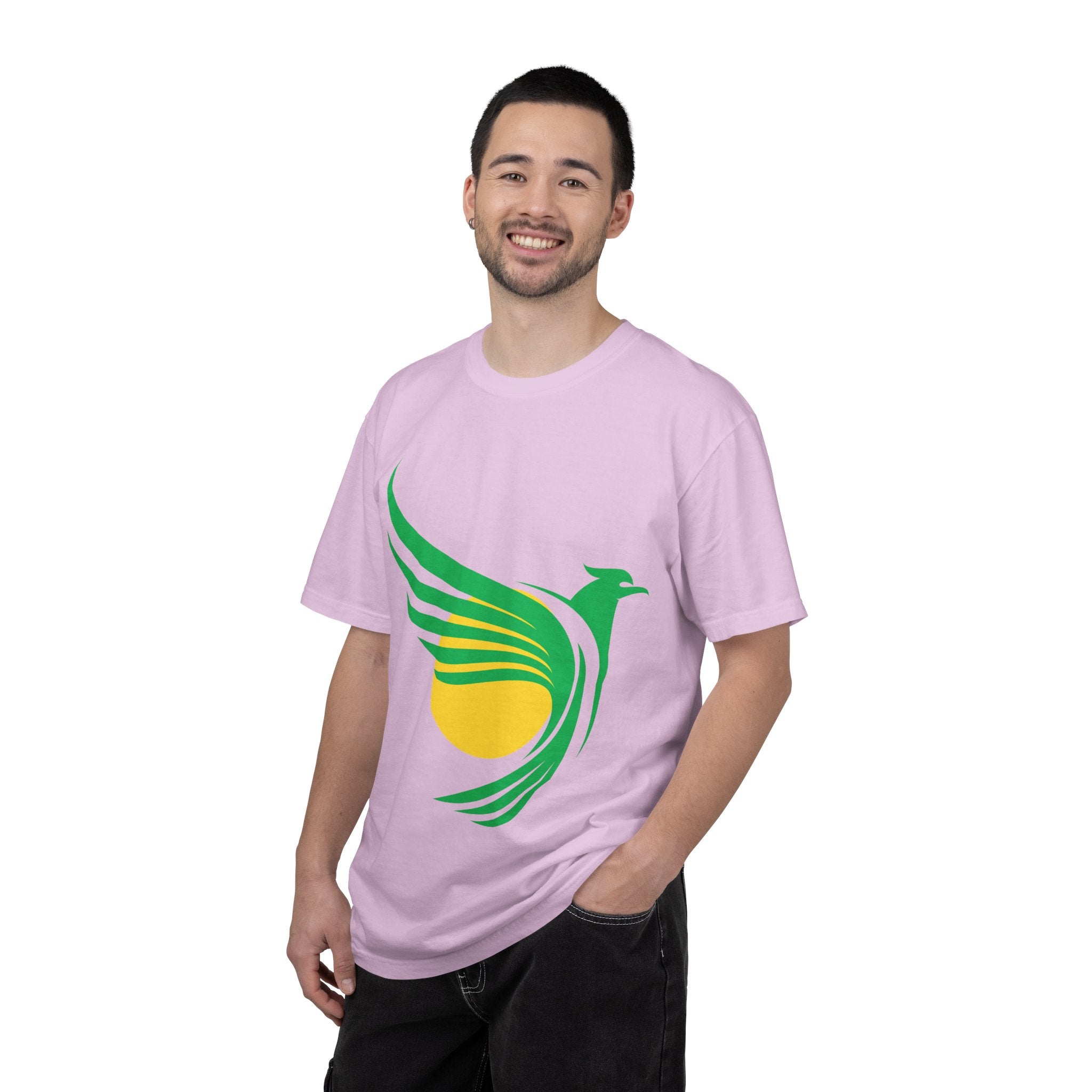 Green Hummingbird Logo T-Shirt — Minimal Nature Graphic Tee