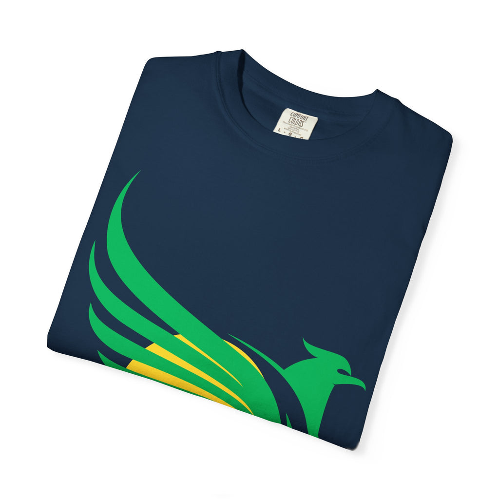 Green Hummingbird Logo T-Shirt — Minimal Nature Graphic Tee