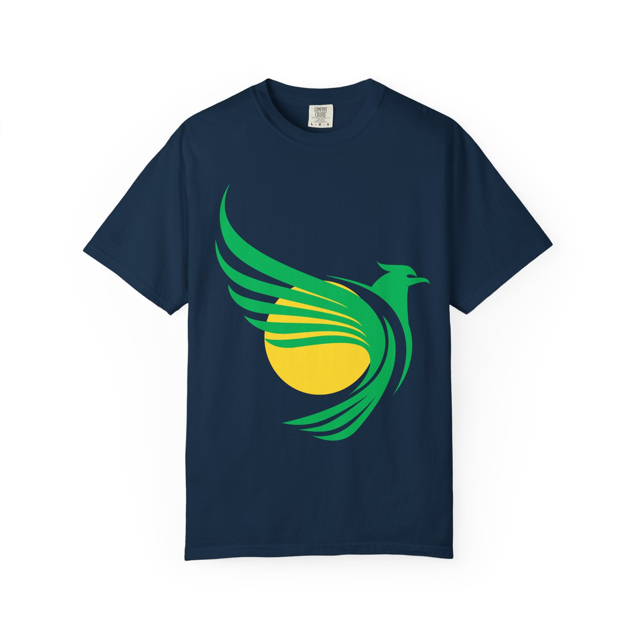 Green Hummingbird Logo T-Shirt — Minimal Nature Graphic Tee