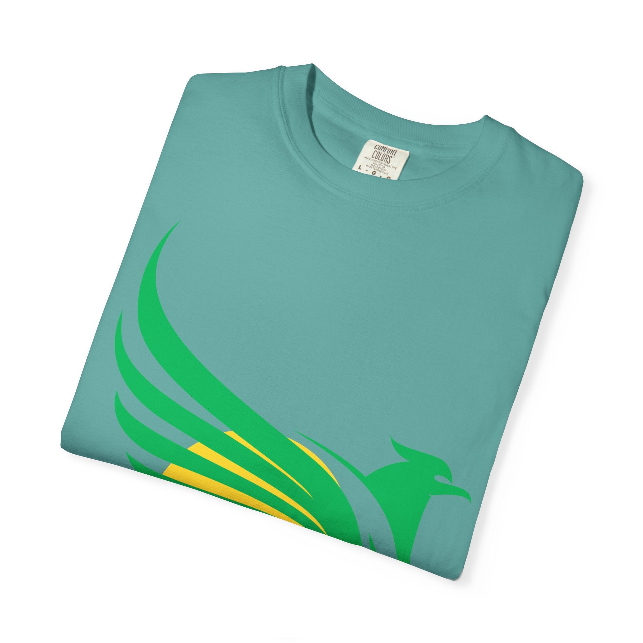 Green Hummingbird Logo T-Shirt — Minimal Nature Graphic Tee