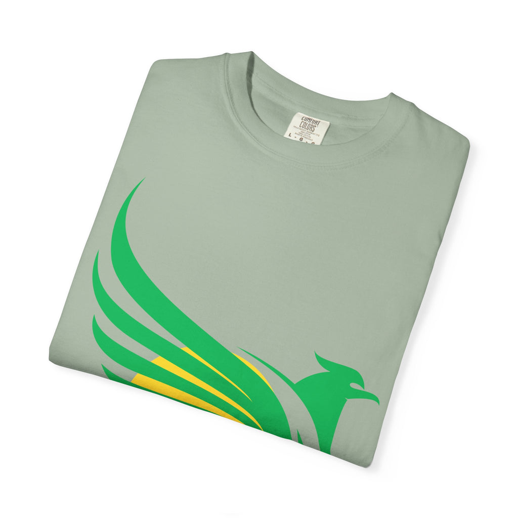 Green Hummingbird Logo T-Shirt — Minimal Nature Graphic Tee