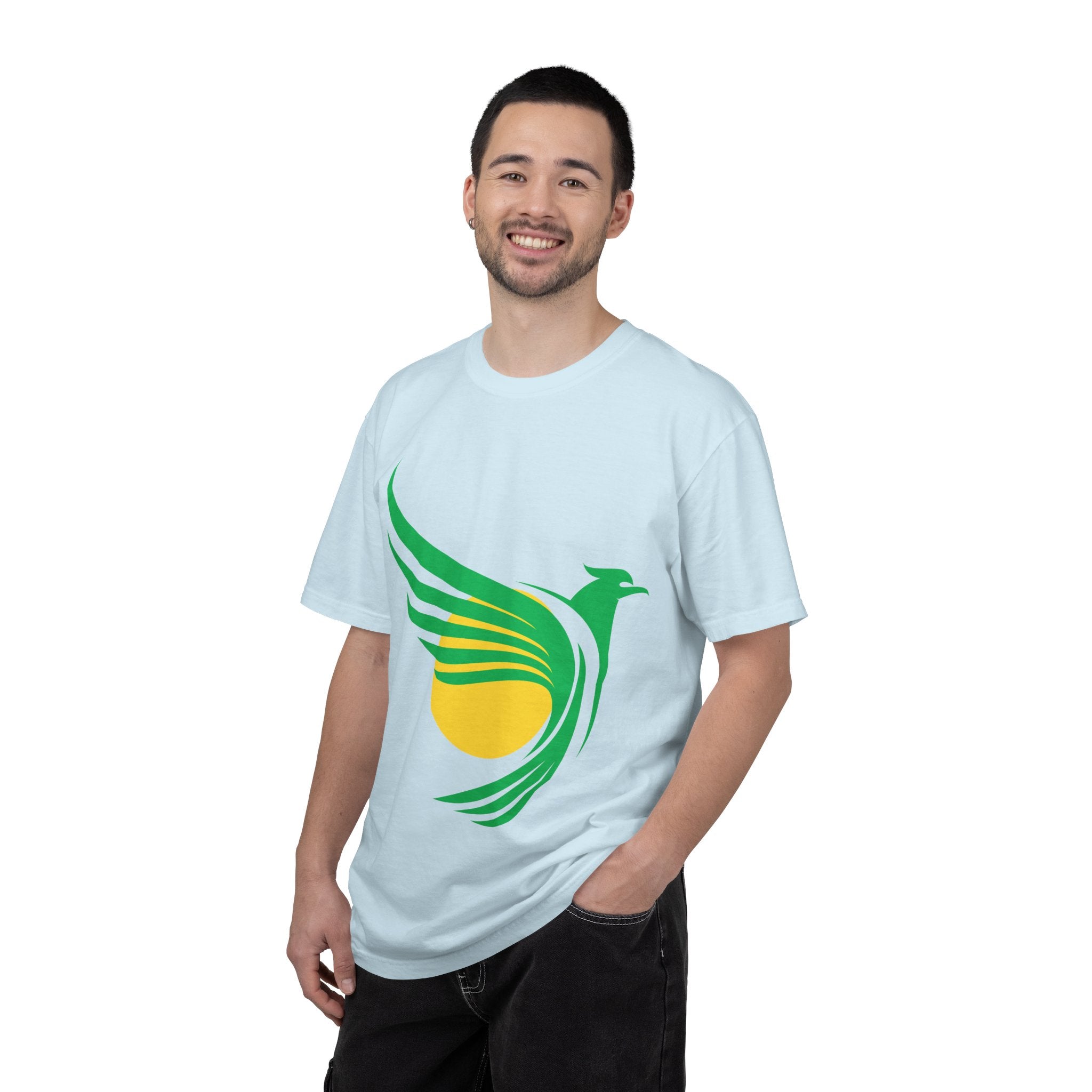 Green Hummingbird Logo T-Shirt — Minimal Nature Graphic Tee