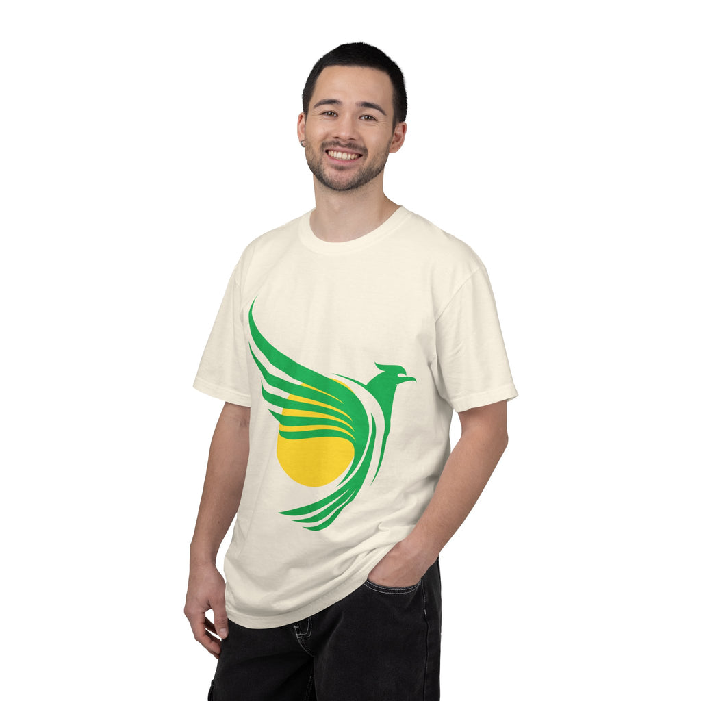 Green Hummingbird Logo T-Shirt — Minimal Nature Graphic Tee