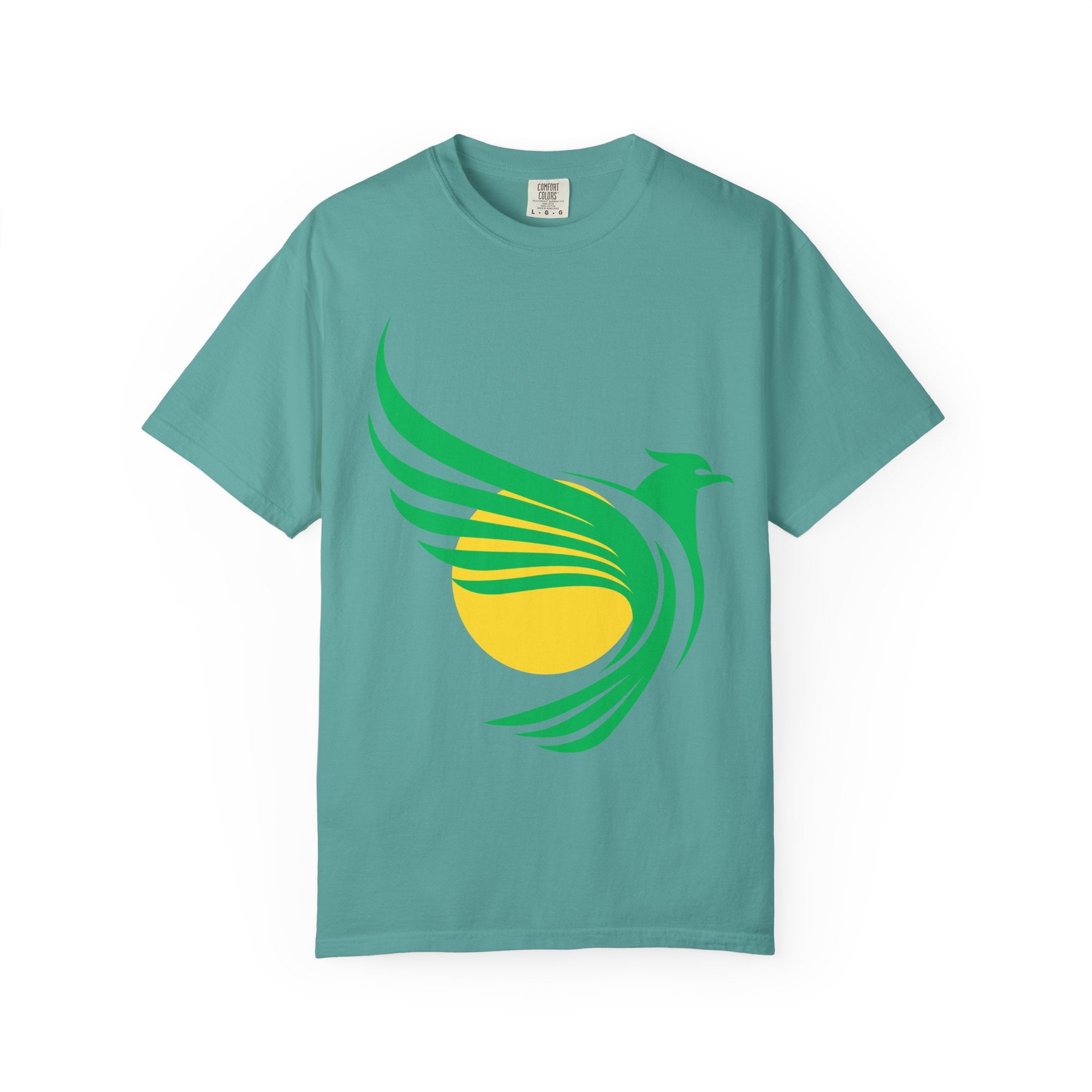 Green Hummingbird Logo T-Shirt — Minimal Nature Graphic Tee