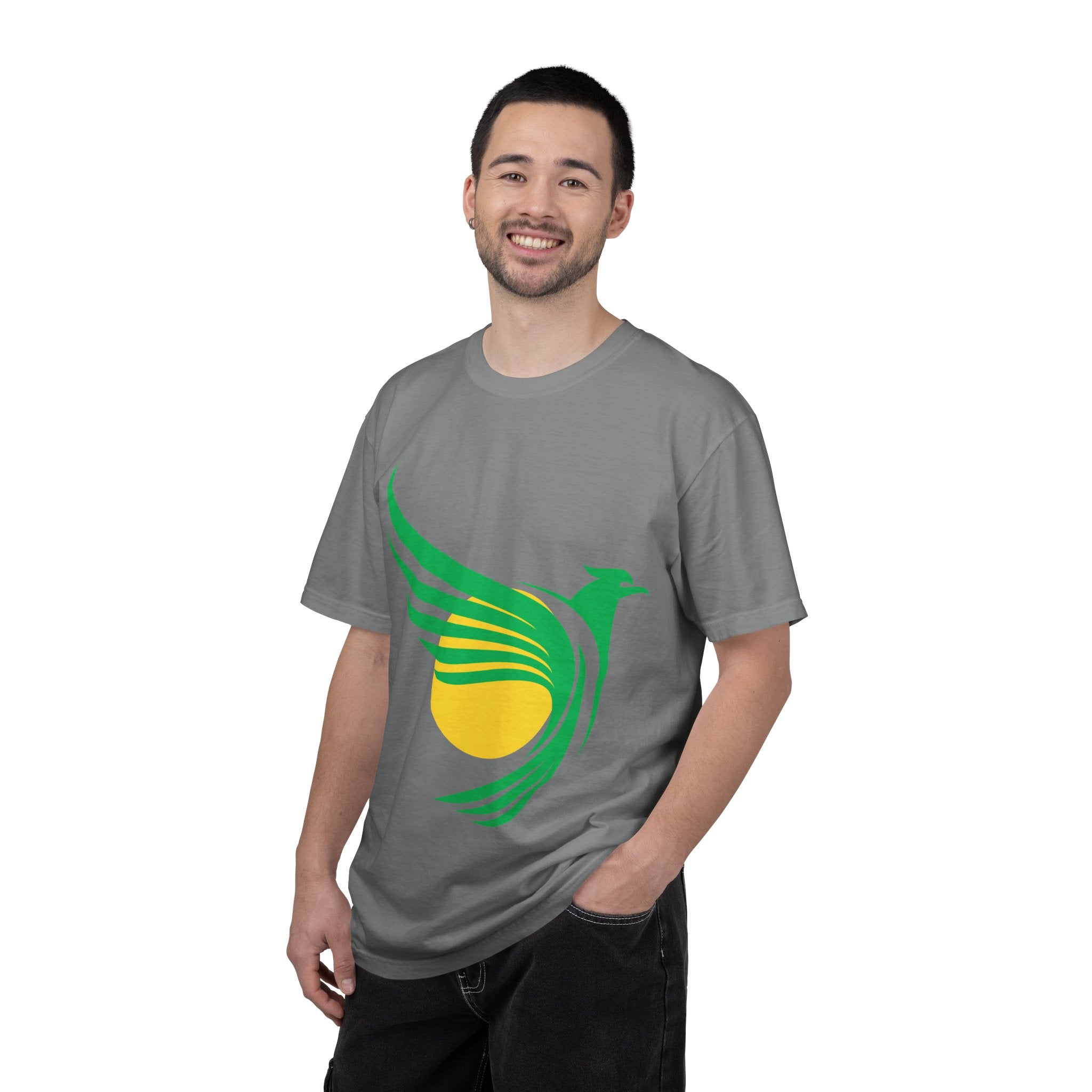 Green Hummingbird Logo T-Shirt — Minimal Nature Graphic Tee