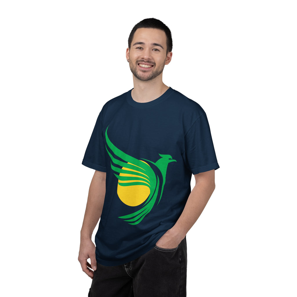 Green Hummingbird Logo T-Shirt — Minimal Nature Graphic Tee