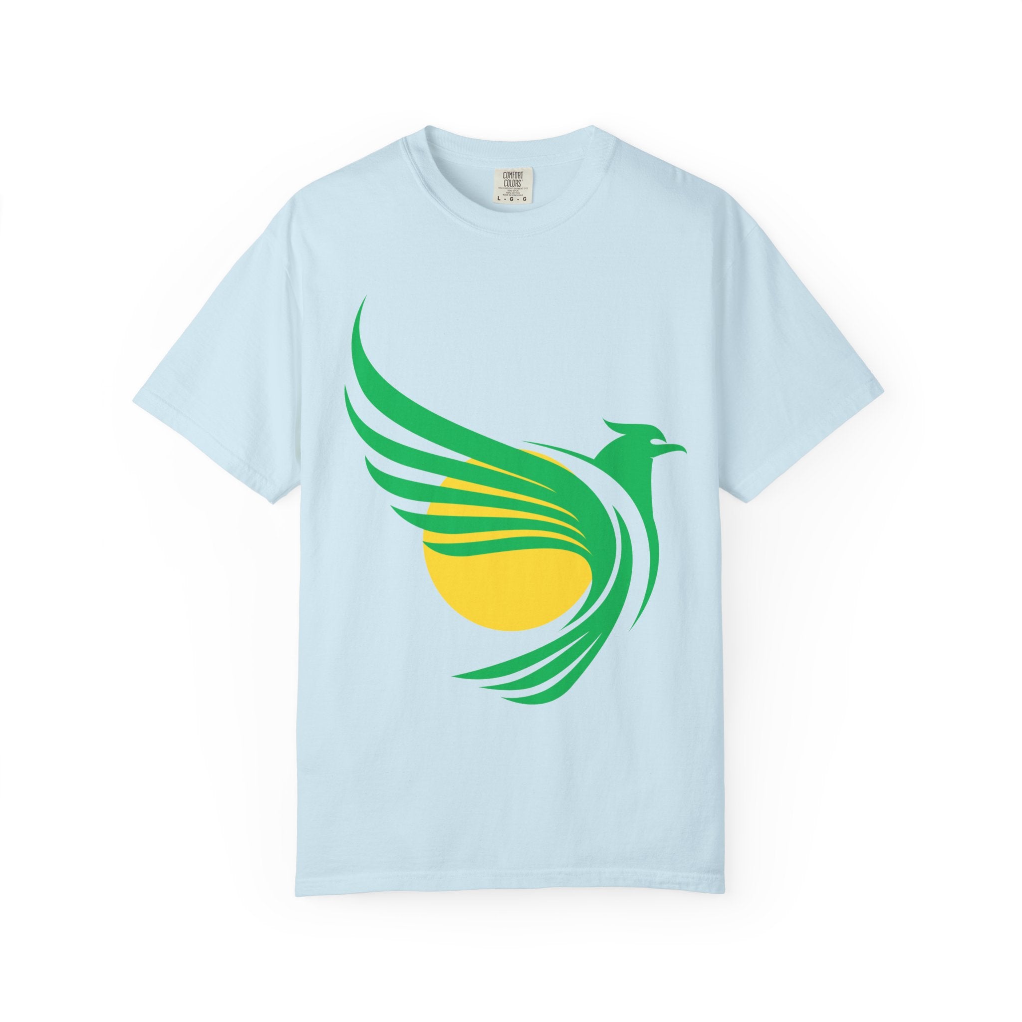 Green Hummingbird Logo T-Shirt — Minimal Nature Graphic Tee