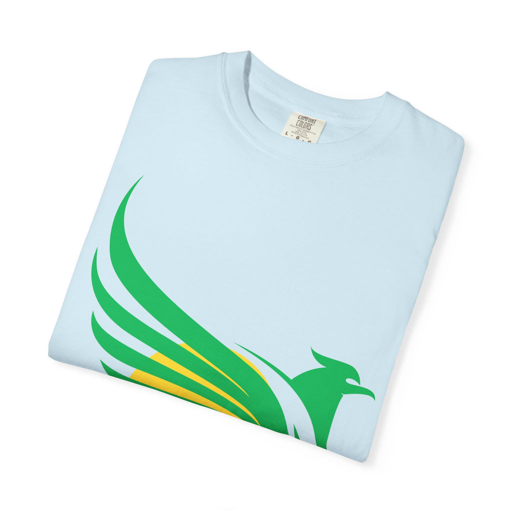 Green Hummingbird Logo T-Shirt — Minimal Nature Graphic Tee