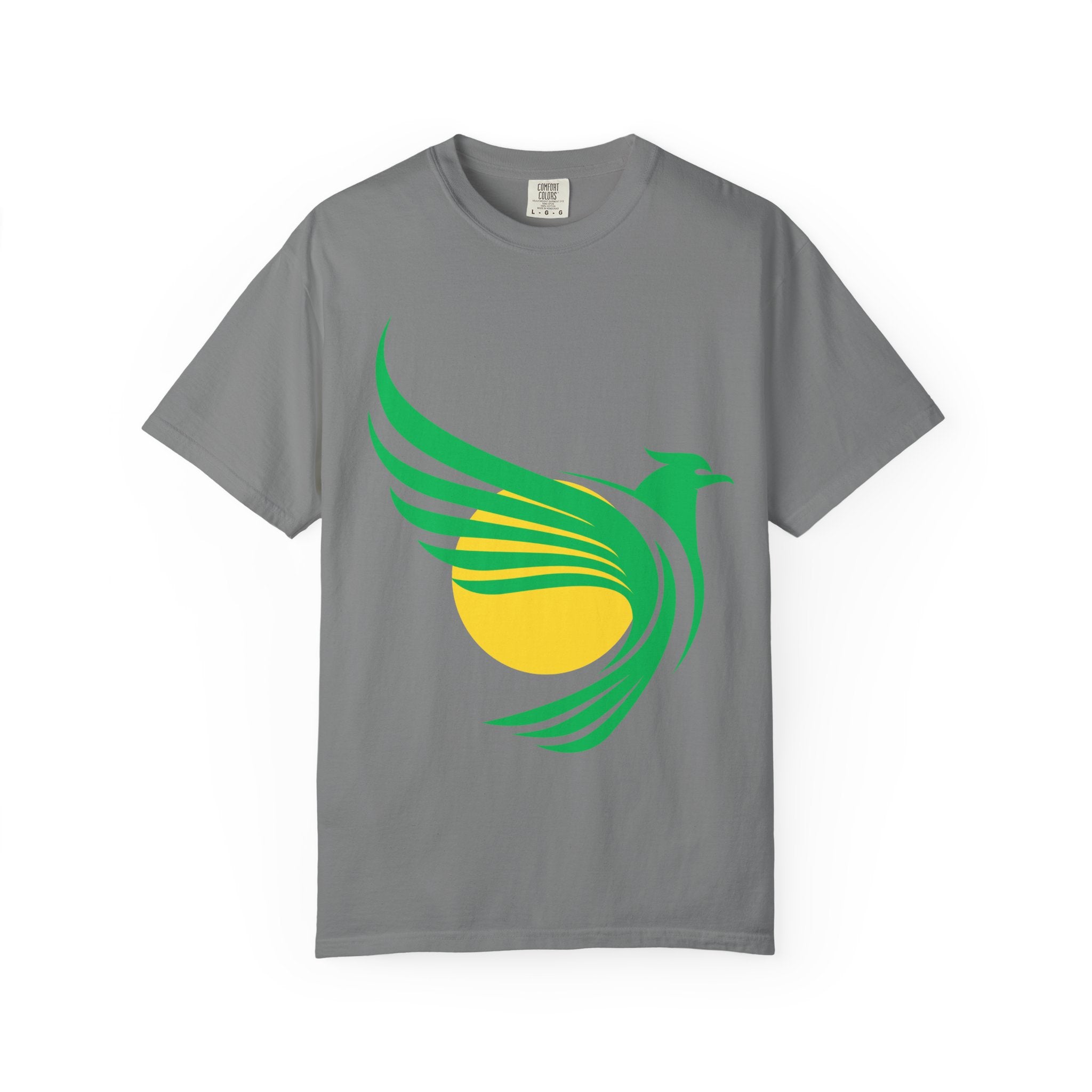 Green Hummingbird Logo T-Shirt — Minimal Nature Graphic Tee