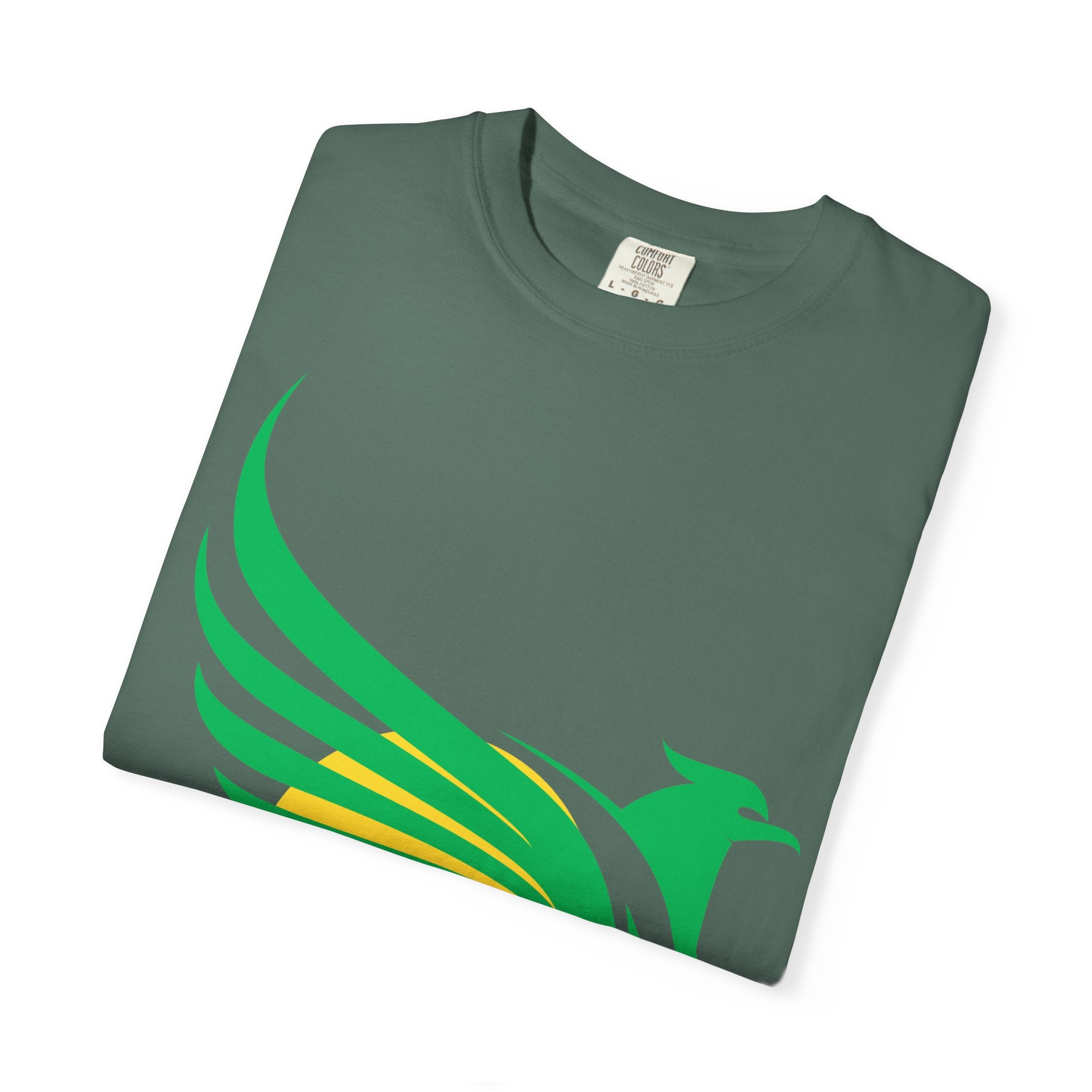Green Hummingbird Logo T-Shirt — Minimal Nature Graphic Tee